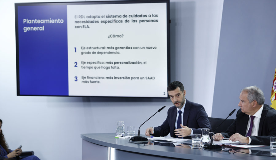 Ley ELA: el Gobierno garantizará una atención de 24 horas con hasta 10 000 euros al mes