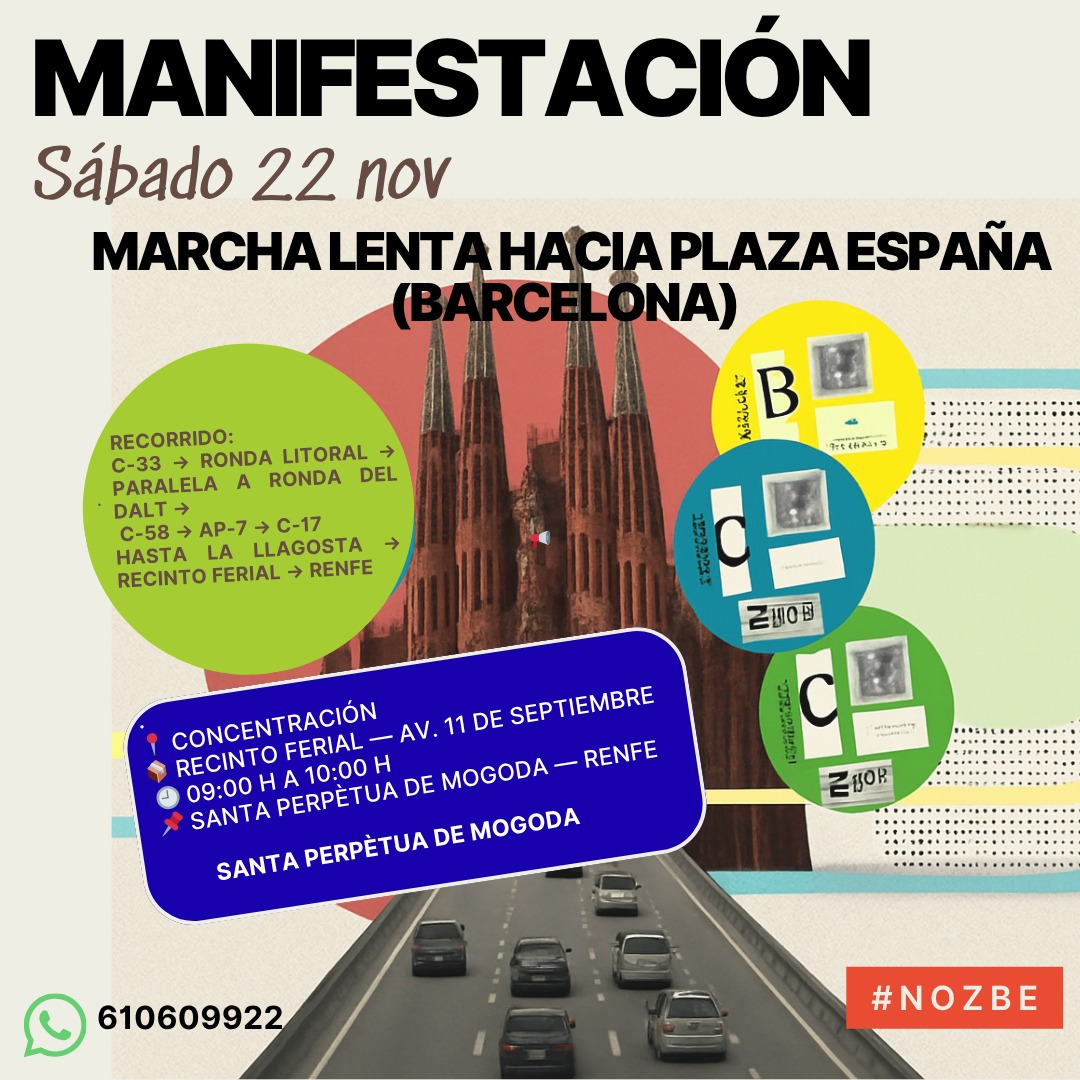 Flyer de la movilización en Barcelona. (Gentileza AVARM)